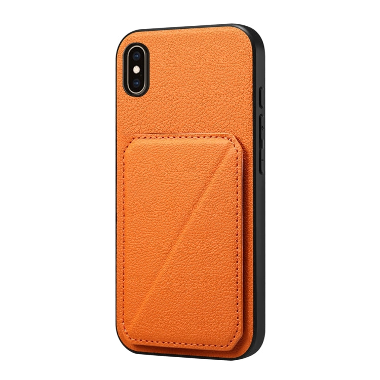 D04 Calf Texture Dual Card Slot Holder Phone Case, Series 3