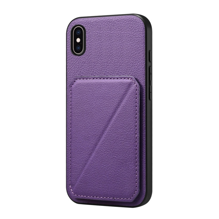 D04 Calf Texture Dual Card Slot Holder Phone Case, Series 3