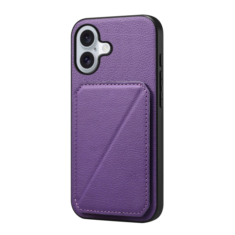 D04 Calf Texture Dual Card Slot Holder Phone Case, Series 3