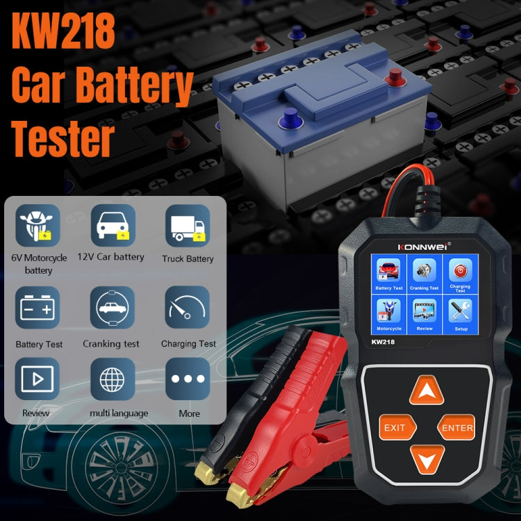 KONNWEI KW218 2.4 inch Color Screen Car Battery Tester ÎҵÄÉ̵ê