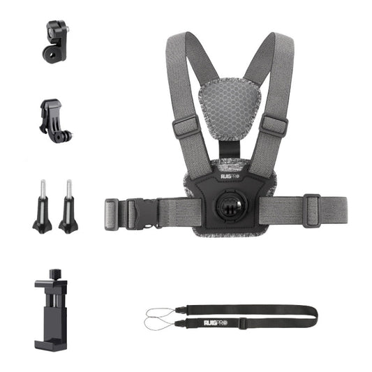 Adjustable Body Mount Belt Chest Strap with Mount & Screw