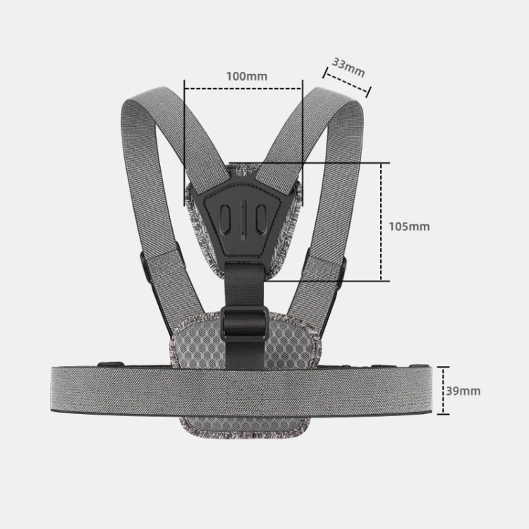 Adjustable Body Mount Belt Chest Strap with Mount & Screw