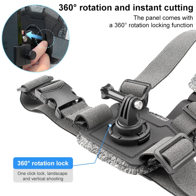 Adjustable Body Mount Belt Chest Strap with Mount & Screw