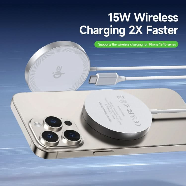 DUZZONA W18 15W Qi2 MagSafe Magnetic Suction Wireless Charger