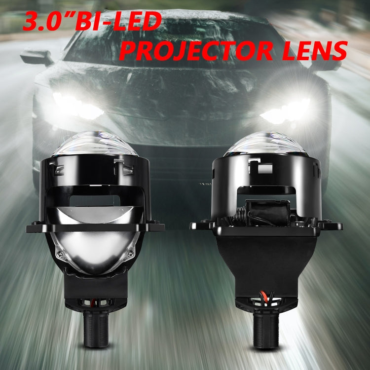 T01 1 Pair 3 inch Car Bifocal LED Lens Headlight, Left Driving