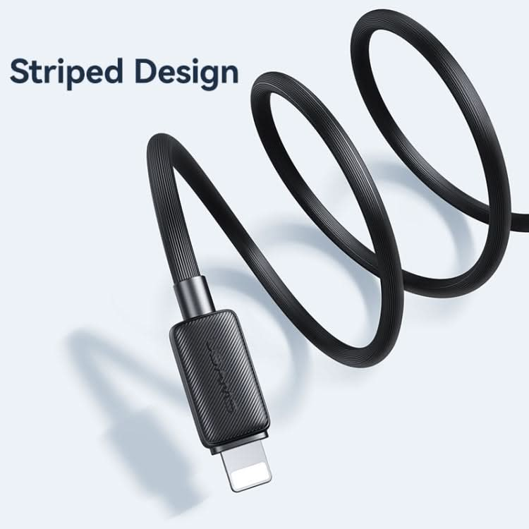 USAMS US-SJ694 USB to 8 Pin 2.4A Striped Fast Charge Data Cable