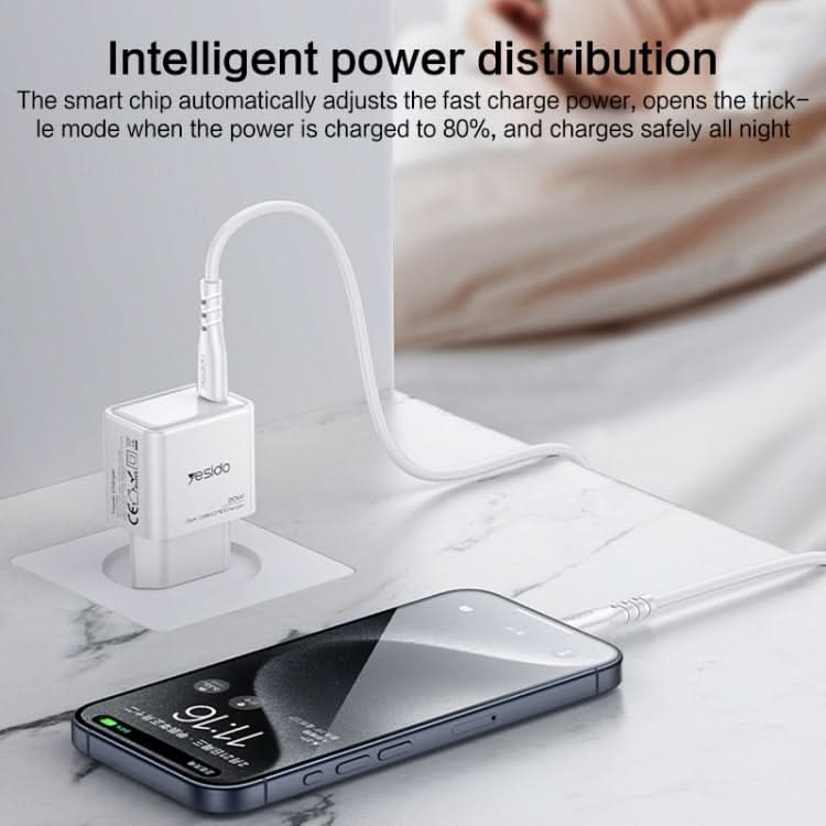 Yesido YC60 PD20W Single Port Type-C GaN Charger, EU Plug