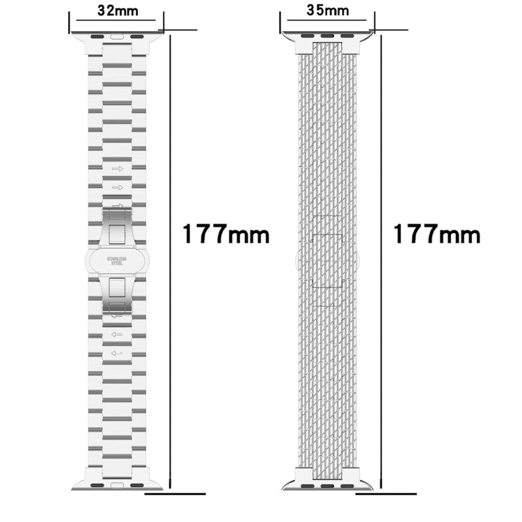 Twill Stainless Steel Watch Band, Series 1