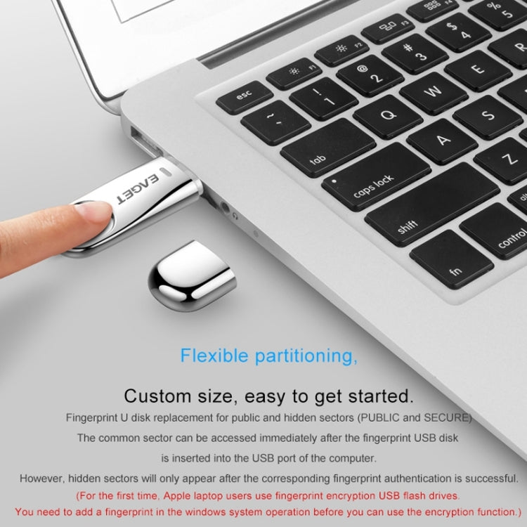 USB 3.0 Interface Metal Flash U Disk with Fingerprint Identification