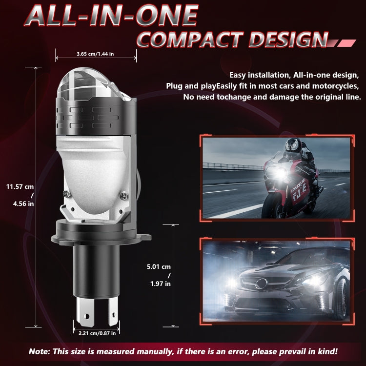 N6 Car Plug-in Dual Condenser Lens Headlight