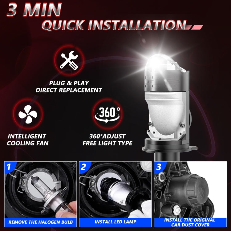 N6 Car Plug-in Dual Condenser Lens Headlight