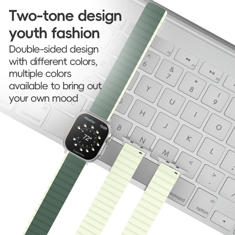 ZGA Two Color Magnetic Silicone Watch Band, Series 1