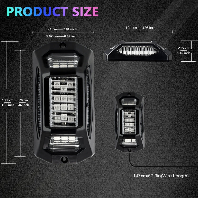 G6 RGB Colorful Car Chassis Light LED Music Atmosphere Light With 4-Button Remote Control ÎҵÄÉ̵ê