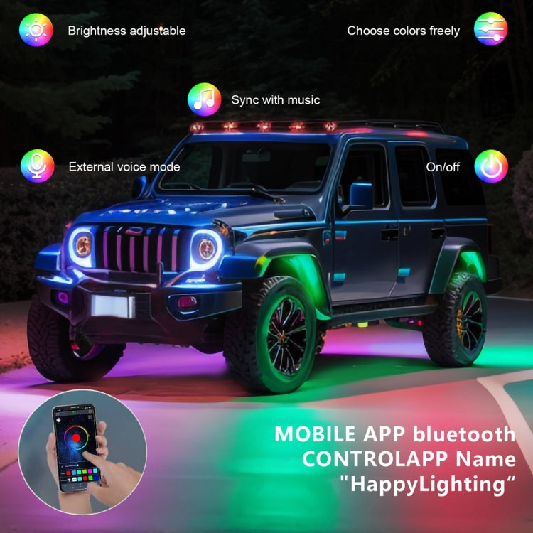 G6 RGB Colorful Car Chassis Light LED Music Atmosphere Light With 4-Button Remote Control ÎҵÄÉ̵ê