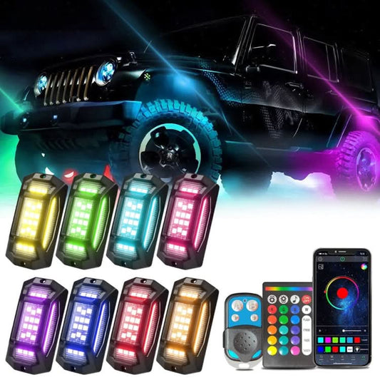 G6 RGB Colorful Car Chassis Light LED Music Atmosphere Light With Dual Control Remote Control ÎҵÄÉ̵ê