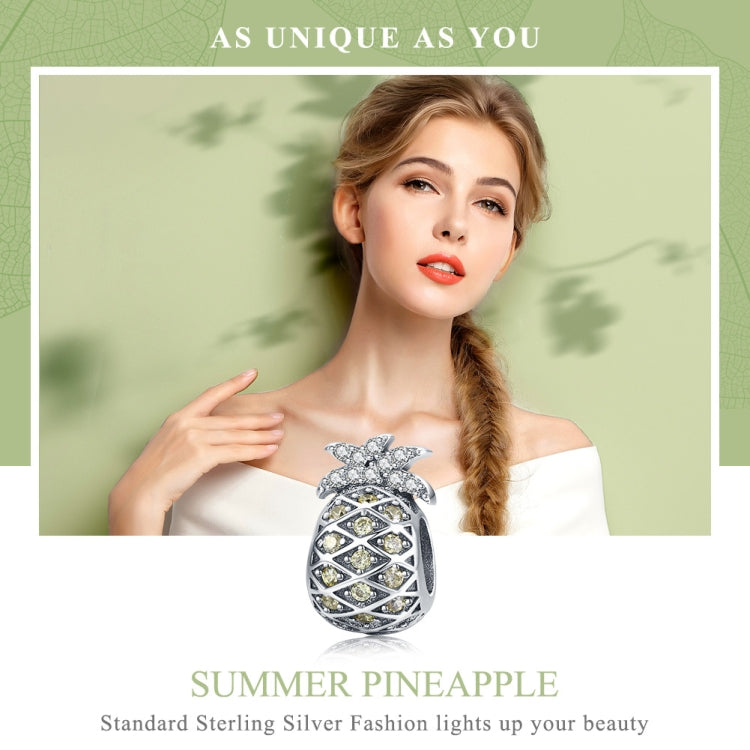 S925 Sterling Silver Summer Pineapple Beads DIY Bracelet Necklace Accessories My Store