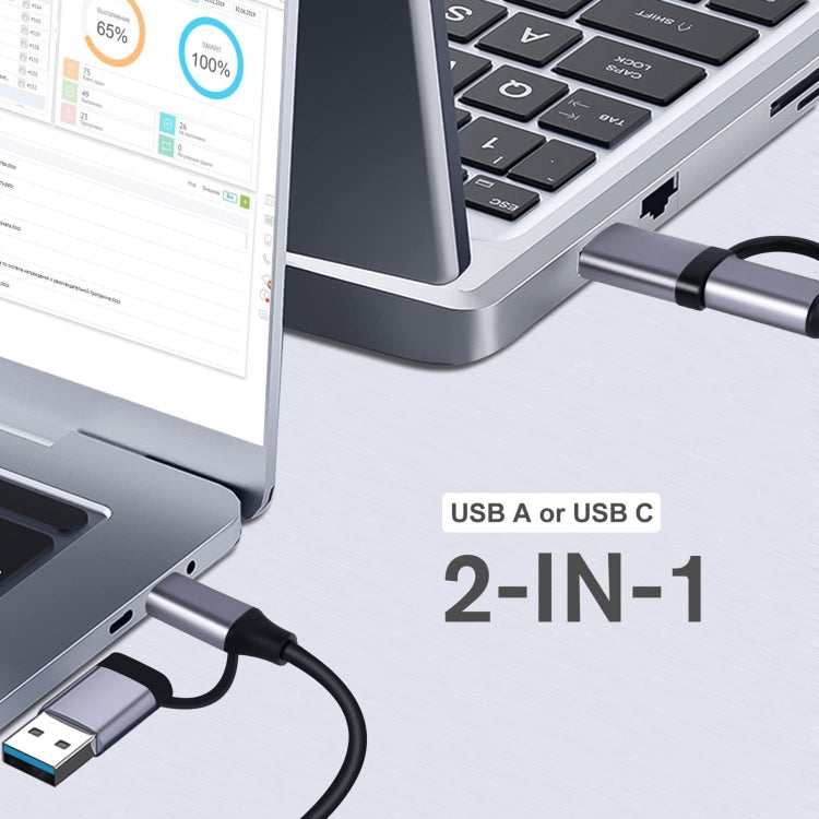 809-C 6 in 1 USB+Type-C to USB Multifunctional Docking Station HUB Adapter My Store