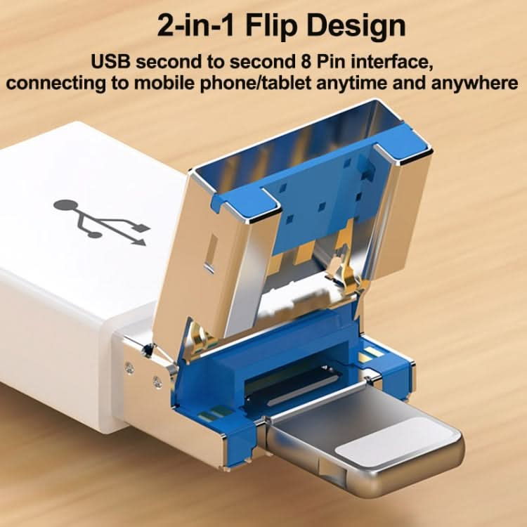 7 in 1 USB 3.0 + 8 Pin Interface Multi-function OTG Card Reader