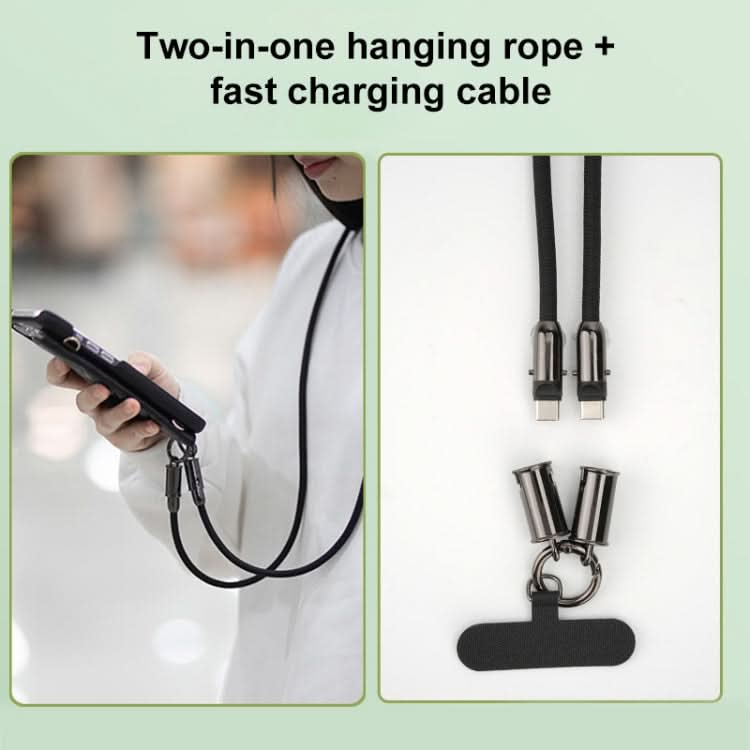 Data Cable Phone Anti-lost Crossbody Lanyard, Length: 1.2m