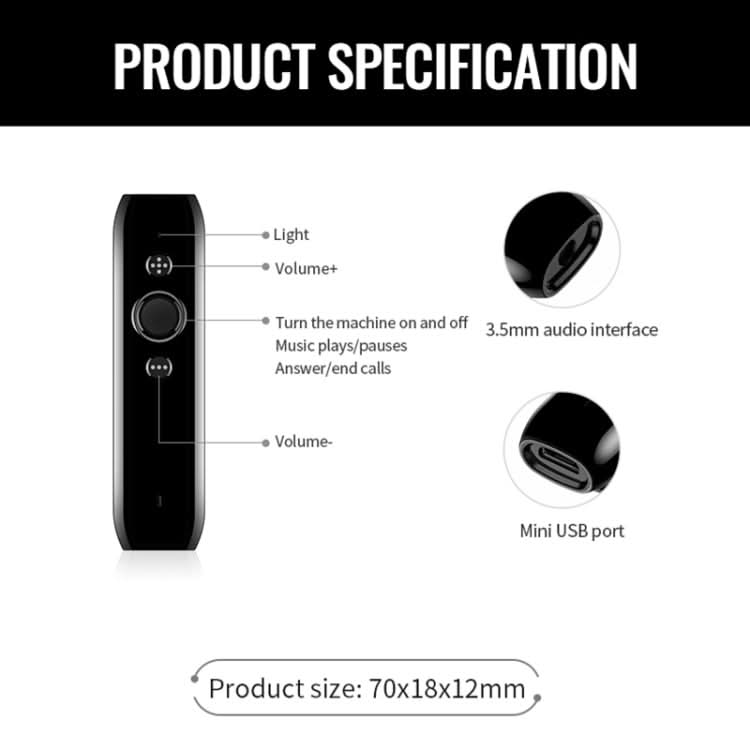 JNN L3 Bluetooth 4.2 Audio Receiver MP3 Player