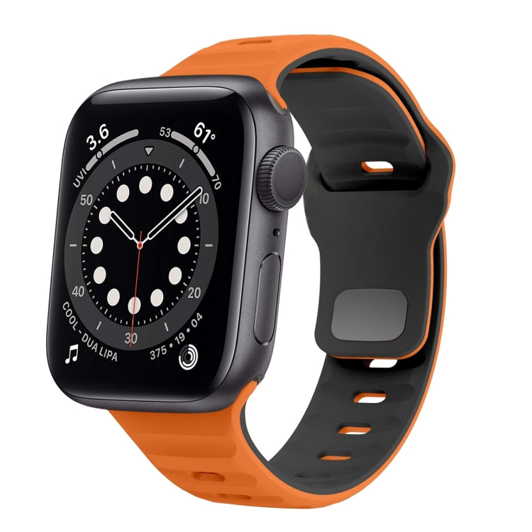 Wave Texture Reverse Buckle Silicone Watch Band, Series 14