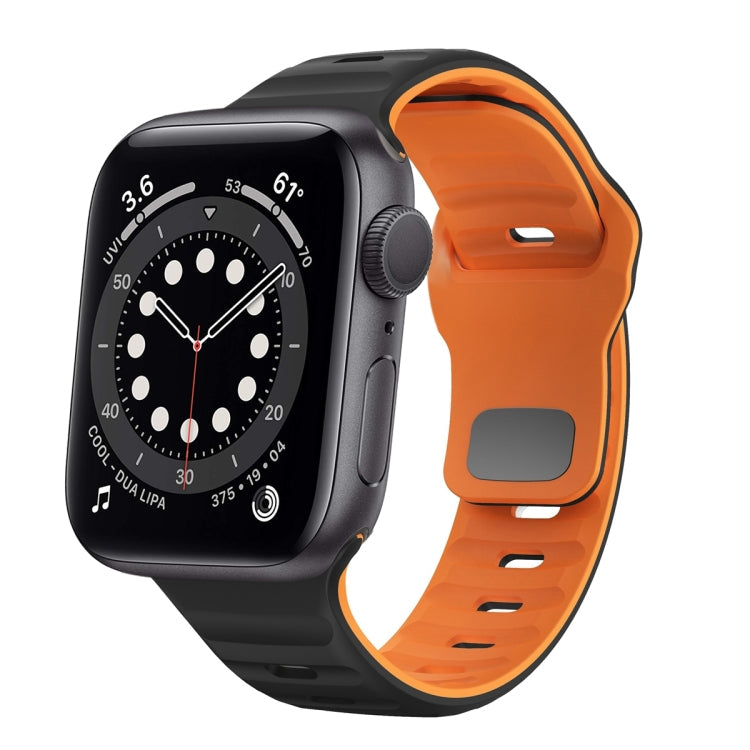 Wave Texture Reverse Buckle Silicone Watch Band, Series 14