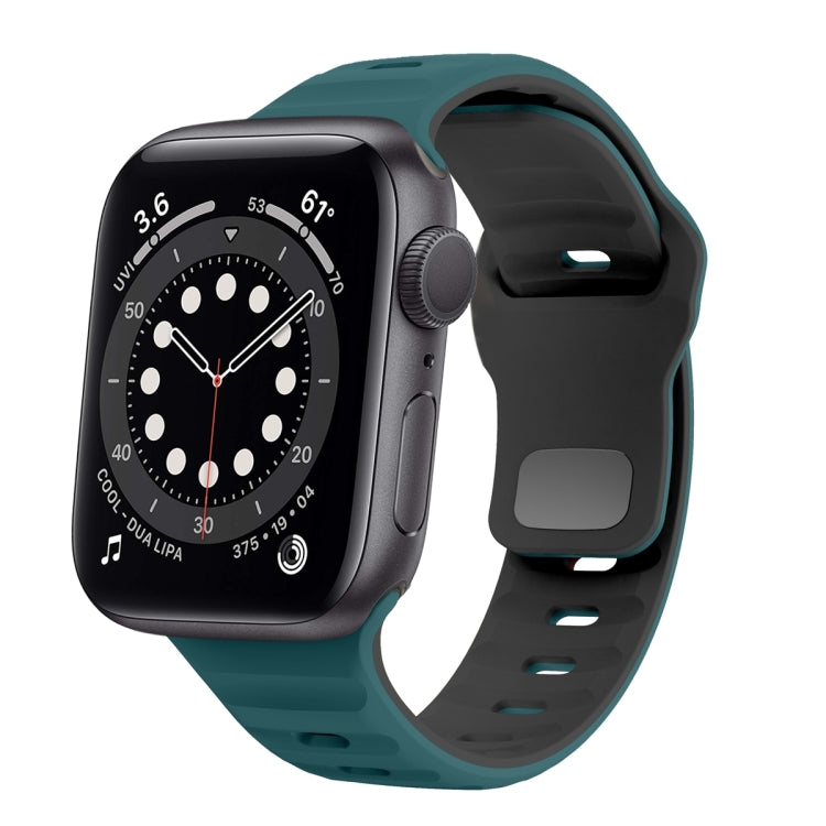 Wave Texture Reverse Buckle Silicone Watch Band, Series 14