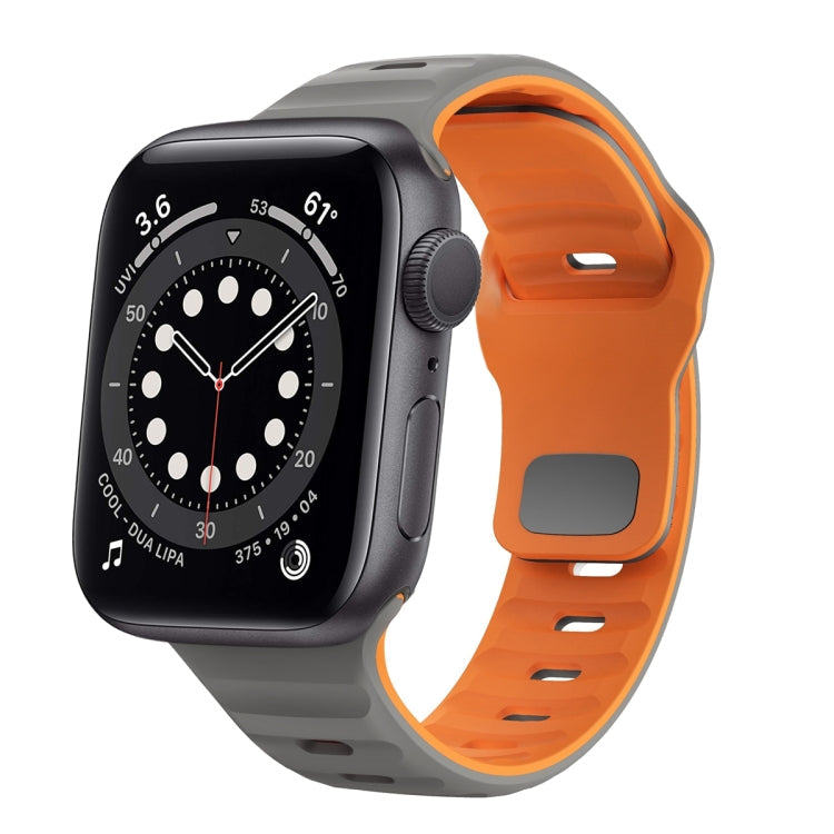 Wave Texture Reverse Buckle Silicone Watch Band, Series 14