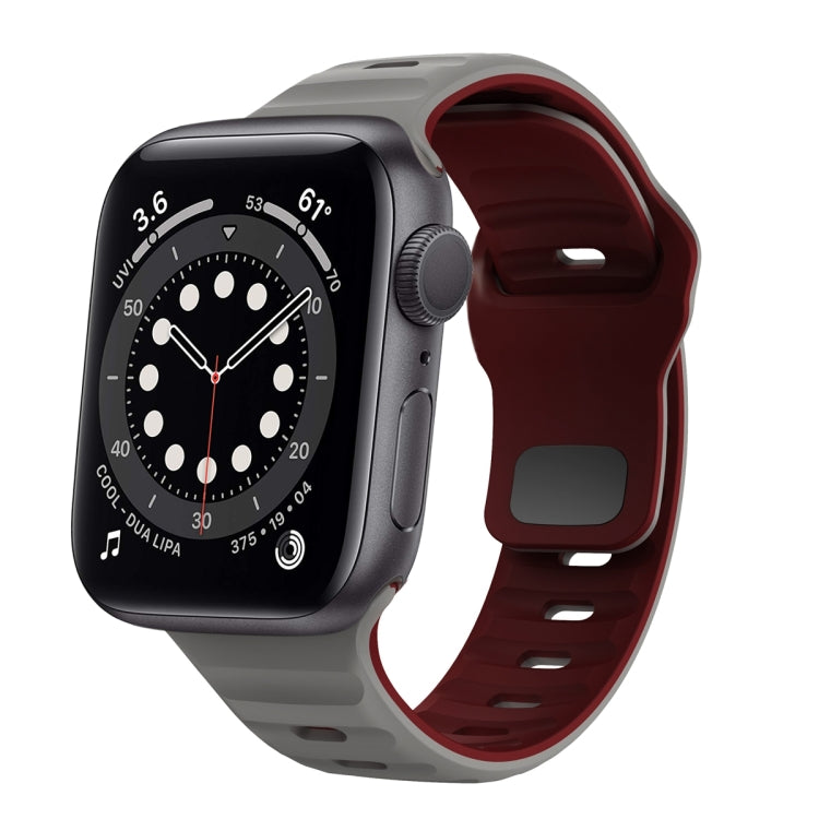 Wave Texture Reverse Buckle Silicone Watch Band, Series 14