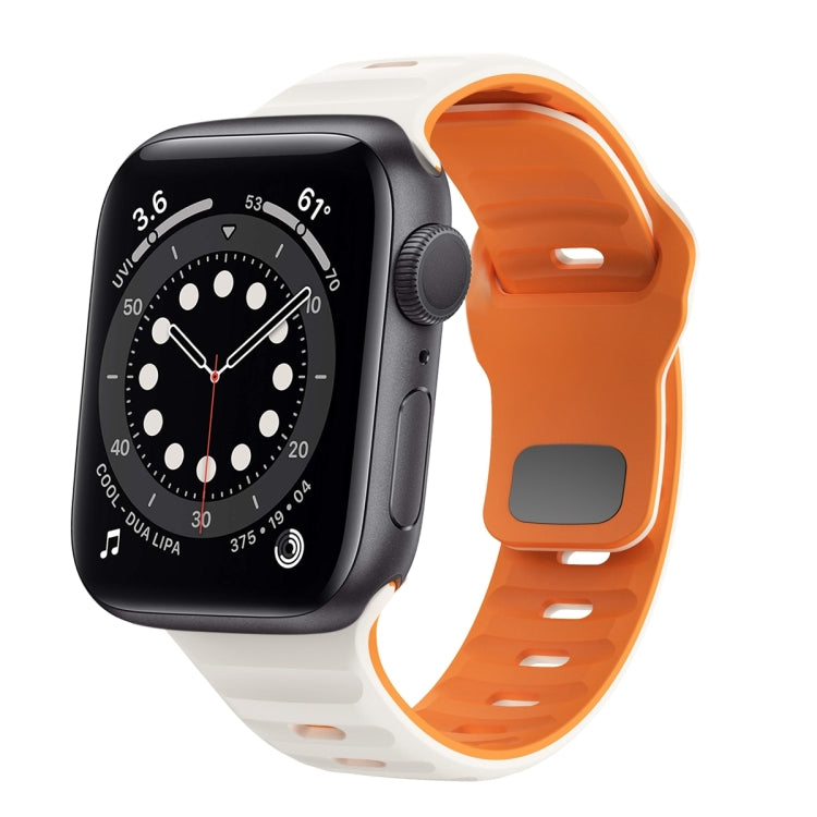 Wave Texture Reverse Buckle Silicone Watch Band, Series 14