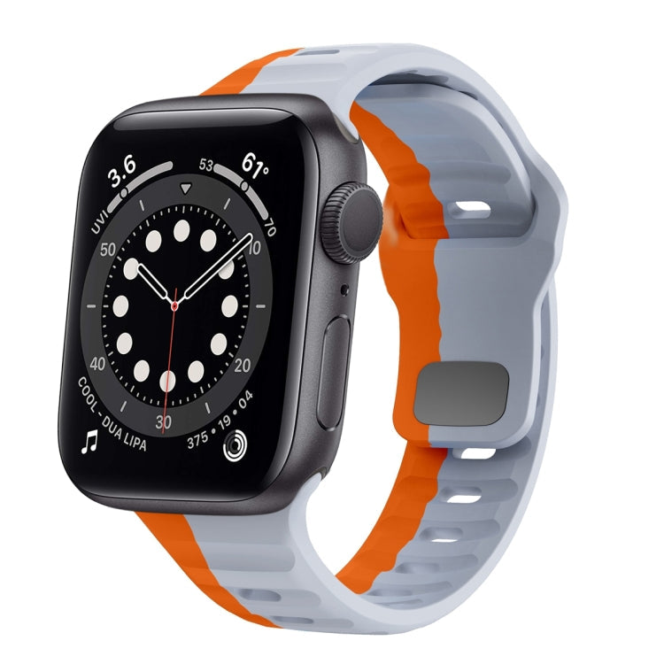 Wave Texture Reverse Buckle Silicone Watch Band, Series 14