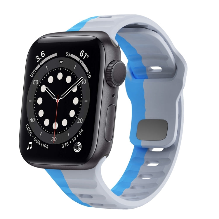 Wave Texture Reverse Buckle Silicone Watch Band, Series 14