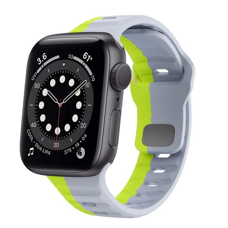 Wave Texture Reverse Buckle Silicone Watch Band, Series 14