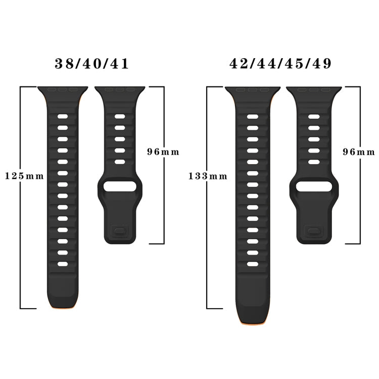 Wave Texture Reverse Buckle Silicone Watch Band, Series 1