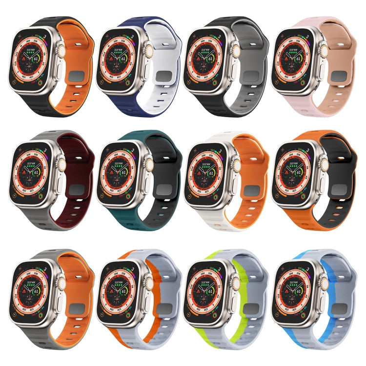 Wave Texture Reverse Buckle Silicone Watch Band, Series 13