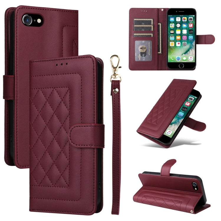 Diamond Lattice Leather Flip Phone Case, Series 4