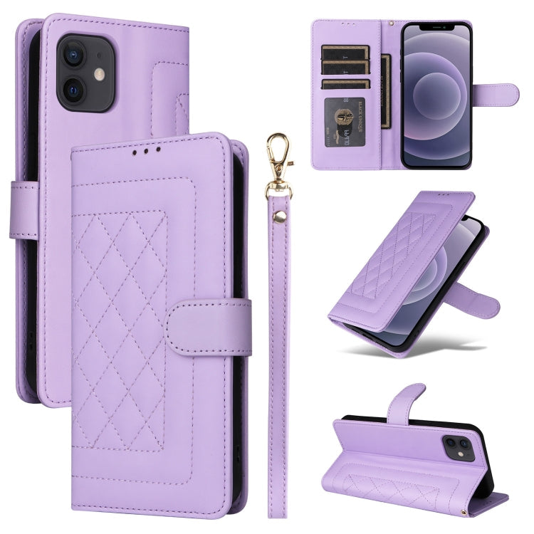 Diamond Lattice Leather Flip Phone Case, Series 5