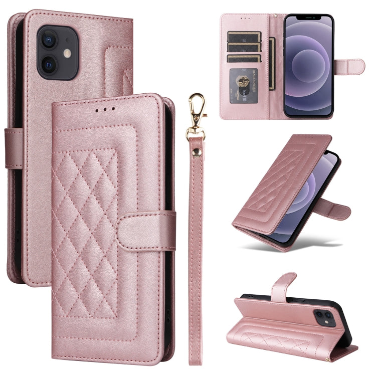 Diamond Lattice Leather Flip Phone Case, Series 5