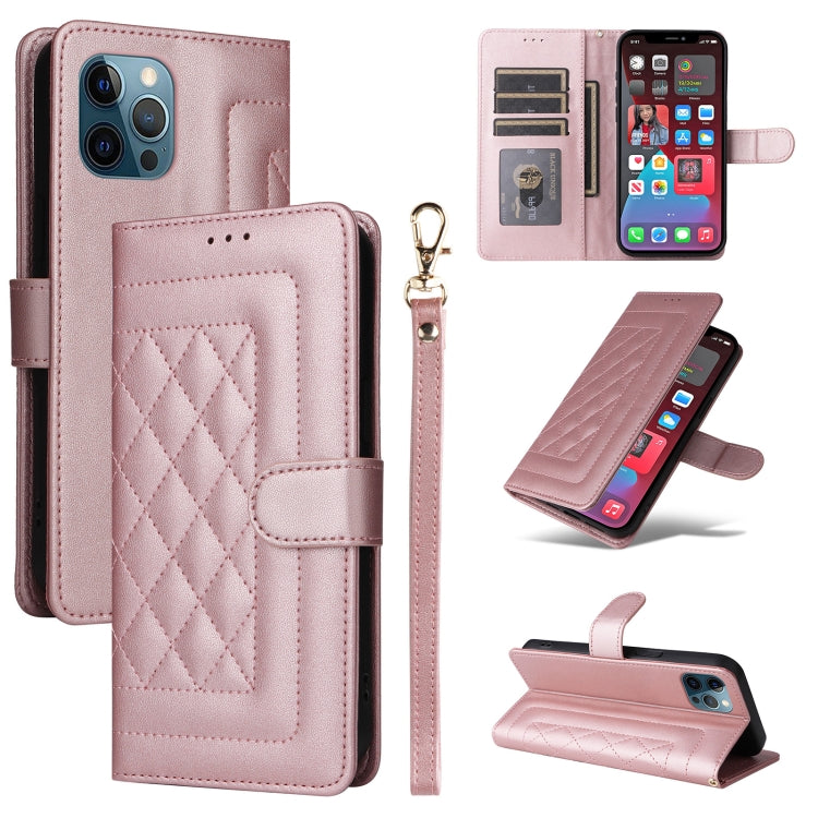 Diamond Lattice Leather Flip Phone Case, Series 3