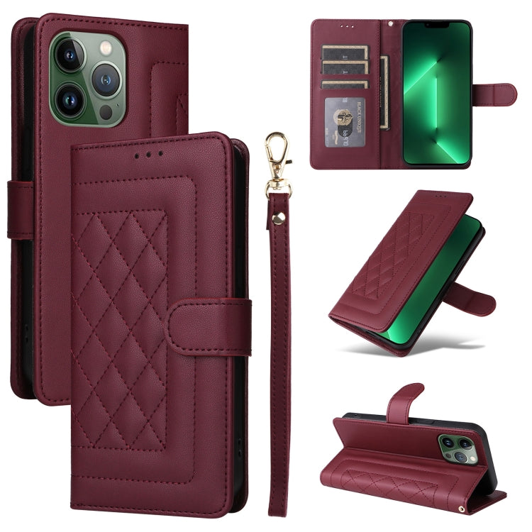 Diamond Lattice Leather Flip Phone Case, Series 1