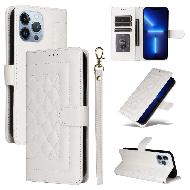 Diamond Lattice Leather Flip Phone Case, Series 3