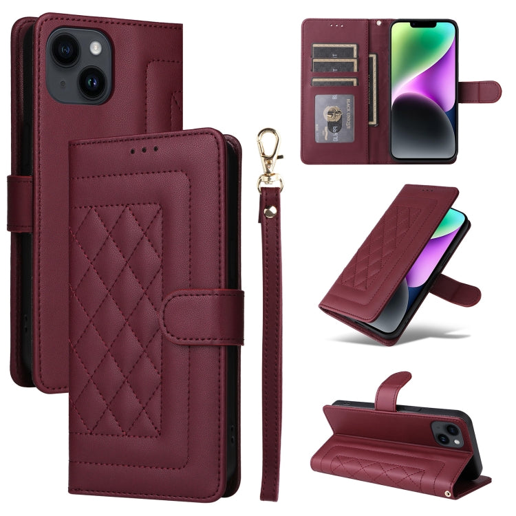 Diamond Lattice Leather Flip Phone Case, Series 2