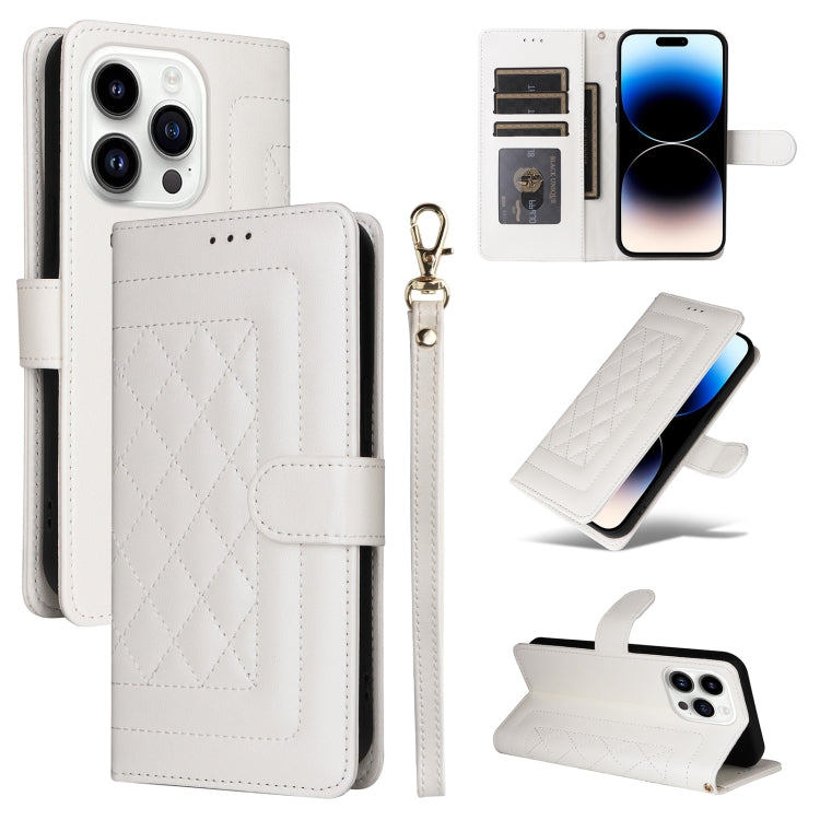 Diamond Lattice Leather Flip Phone Case, Series 5