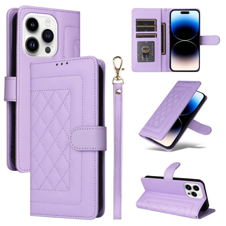 Diamond Lattice Leather Flip Phone Case, Series 5