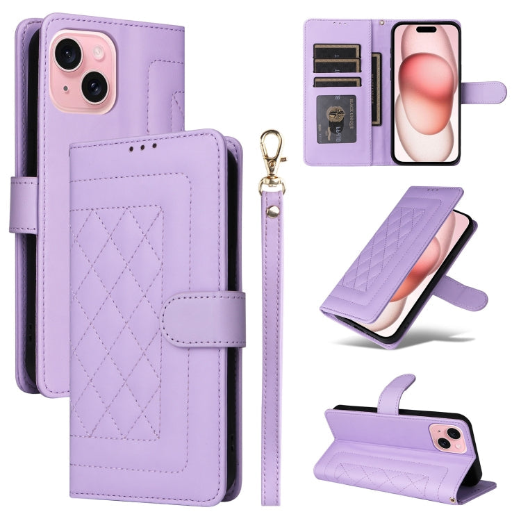 Diamond Lattice Leather Flip Phone Case, Series 4