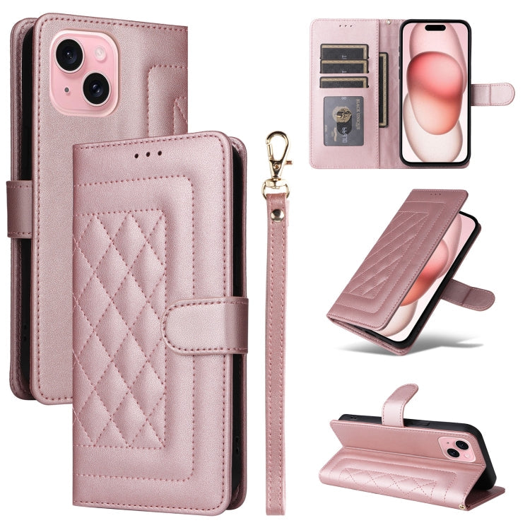 Diamond Lattice Leather Flip Phone Case, Series 4