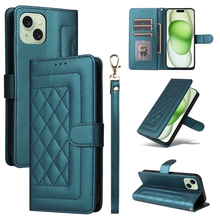 Diamond Lattice Leather Flip Phone Case, Series 6