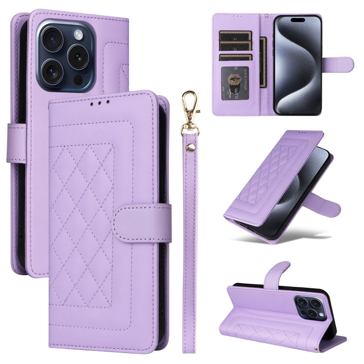 Diamond Lattice Leather Flip Phone Case, Series 6