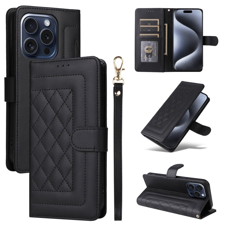 Diamond Lattice Leather Flip Phone Case, Series 6