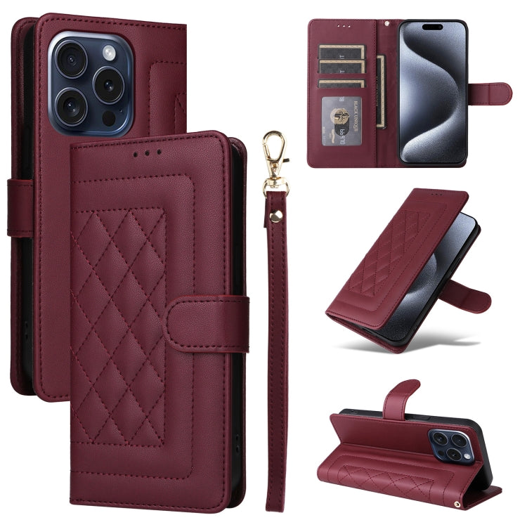 Diamond Lattice Leather Flip Phone Case, Series 2